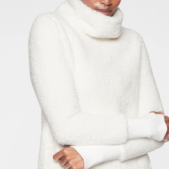 ATHLETANIRVANA Funnel neck sherpa sweatshirt SZ L